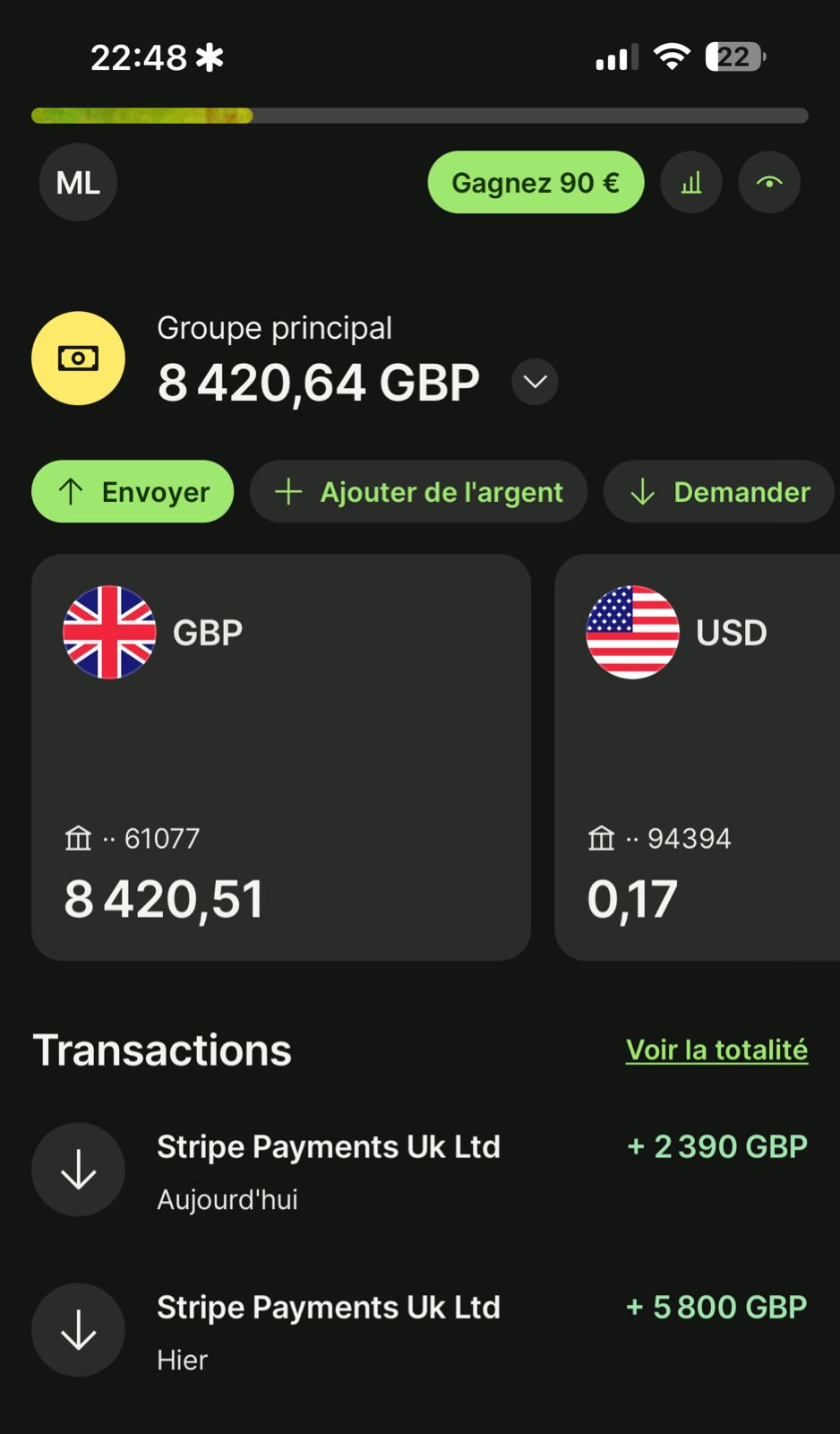 Stripe Payout — GBP